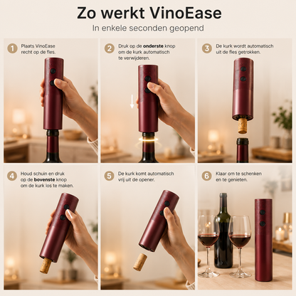 VinoEase | Open wijn moeiteloos met één druk op de knop