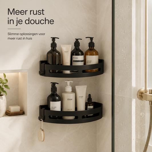 ShowerEase | Houd je douche netjes zonder te boren (2 stuks)