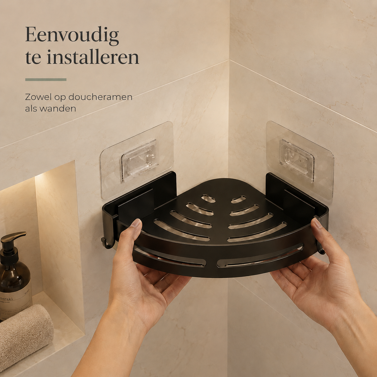 ShowerEase | Houd je douche netjes zonder te boren (2 stuks)