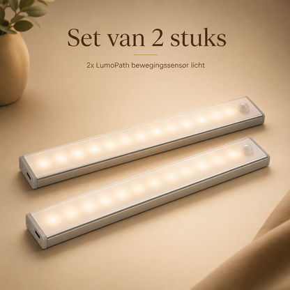 LumoPath | Zacht LED sensorlicht voor veilig opstaan in het donker (set van 2 Stuks)