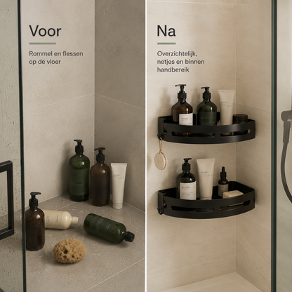 ShowerEase | Houd je douche netjes zonder te boren (2 stuks)